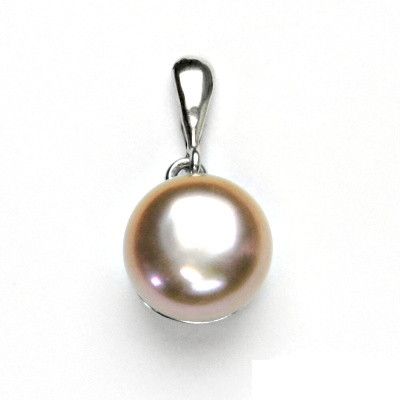 Stříbrný přívěsek, přírodní perla 11 - 12 mm růžová, přívěšek ze stříbra, P 1299/22