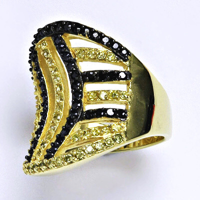 Stříbrný prsten s barevnými zirkony,prsten ze stříbra,váha 7,76 g