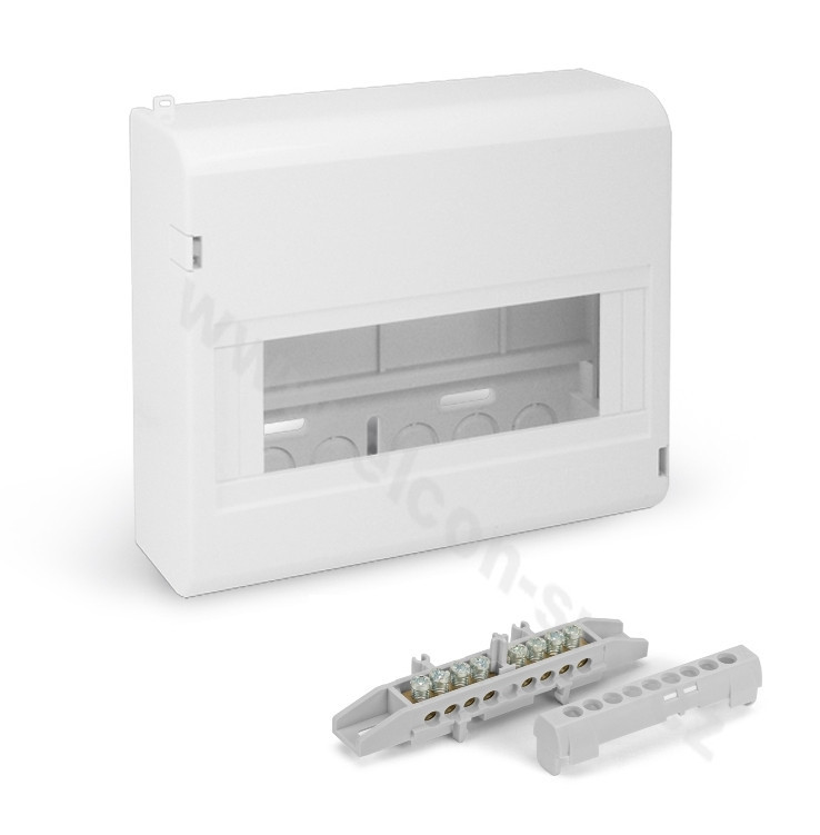 ELCON kryt jističe 9MB IP40 9 modulu s DINlištou včetně svorkovnice /00045/