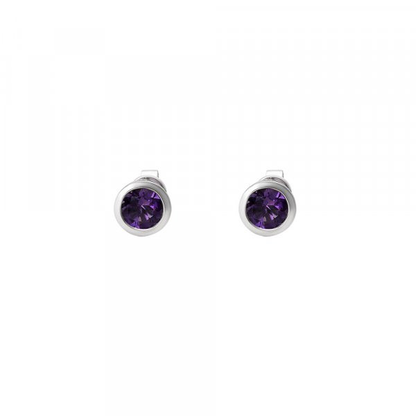 Náušnice s ametystem 334-772-16413A 1.50g