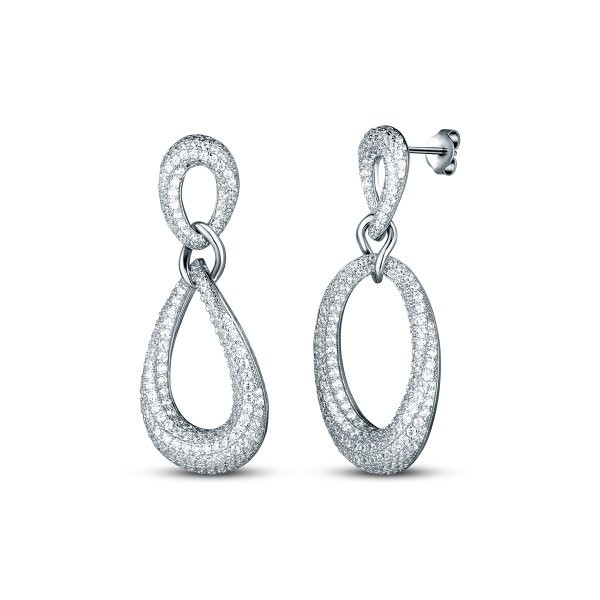 Náušnice se syntetickými kameny 136-391-CE0033 10.85g