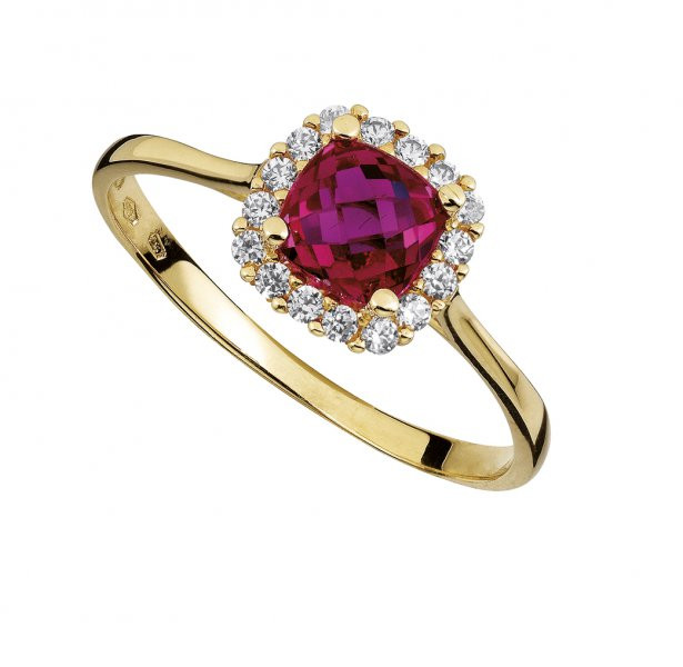 Prsten se syntetickými kameny 226-087-0714 52-1.75g