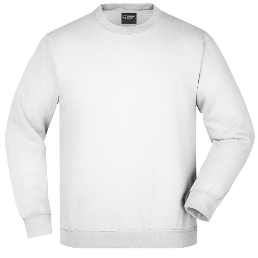 James & Nicholson (Daiber) Dětská mikina bez kapuce JN040k - Bílá | L