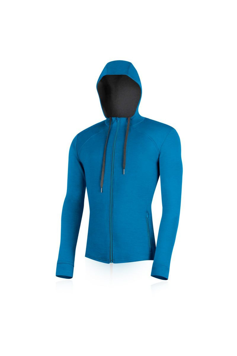 Lasting pánská merino mikina KARMIN 5158 modrá Velikost: M 8596445044492