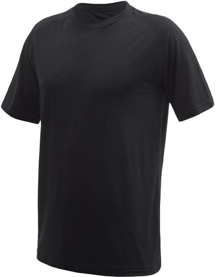 SENSOR MERINO ACTIVE NO LOGO pánské triko kr.rukáv raglan černá Velikost: M