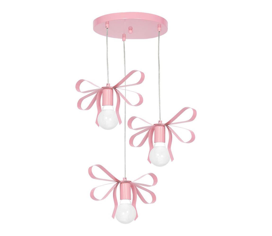 Dětský lustr NELA 3xE27/60W/230V světle růžová