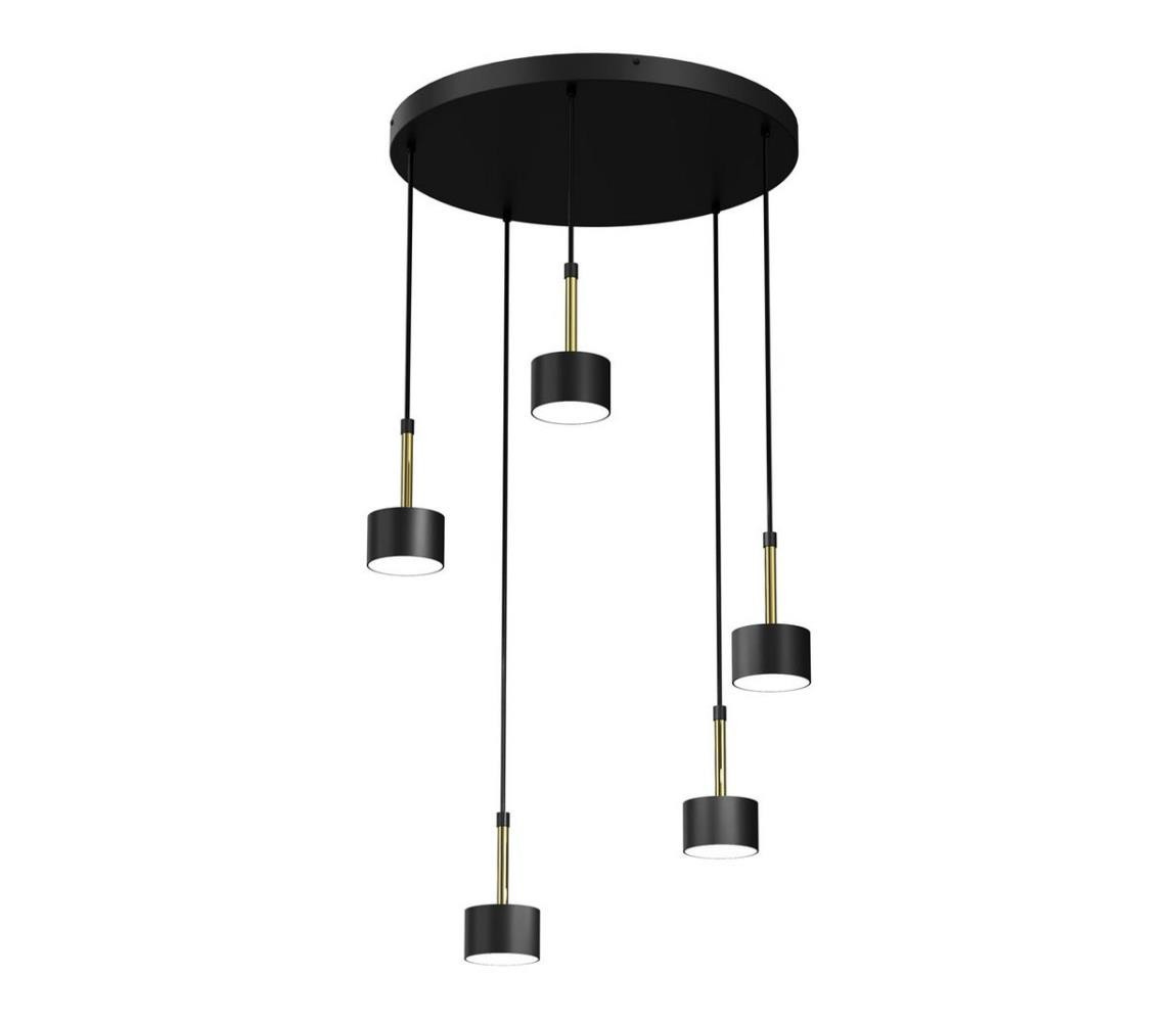 Lustr na lanku ARENA 5xGX53/11W/230V černá/zlatá