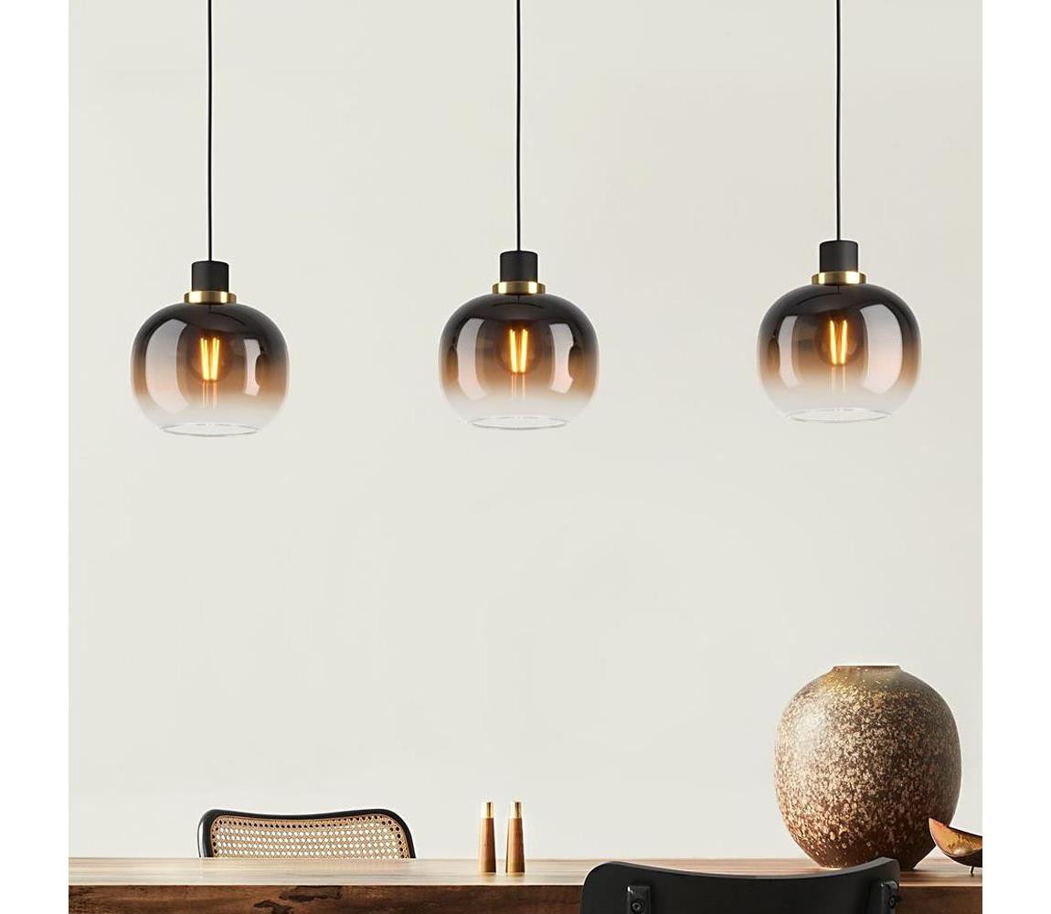 Eglo Eglo 99615 - Lustr na lanku OILELLA 3xE27/40W/230V hnědá