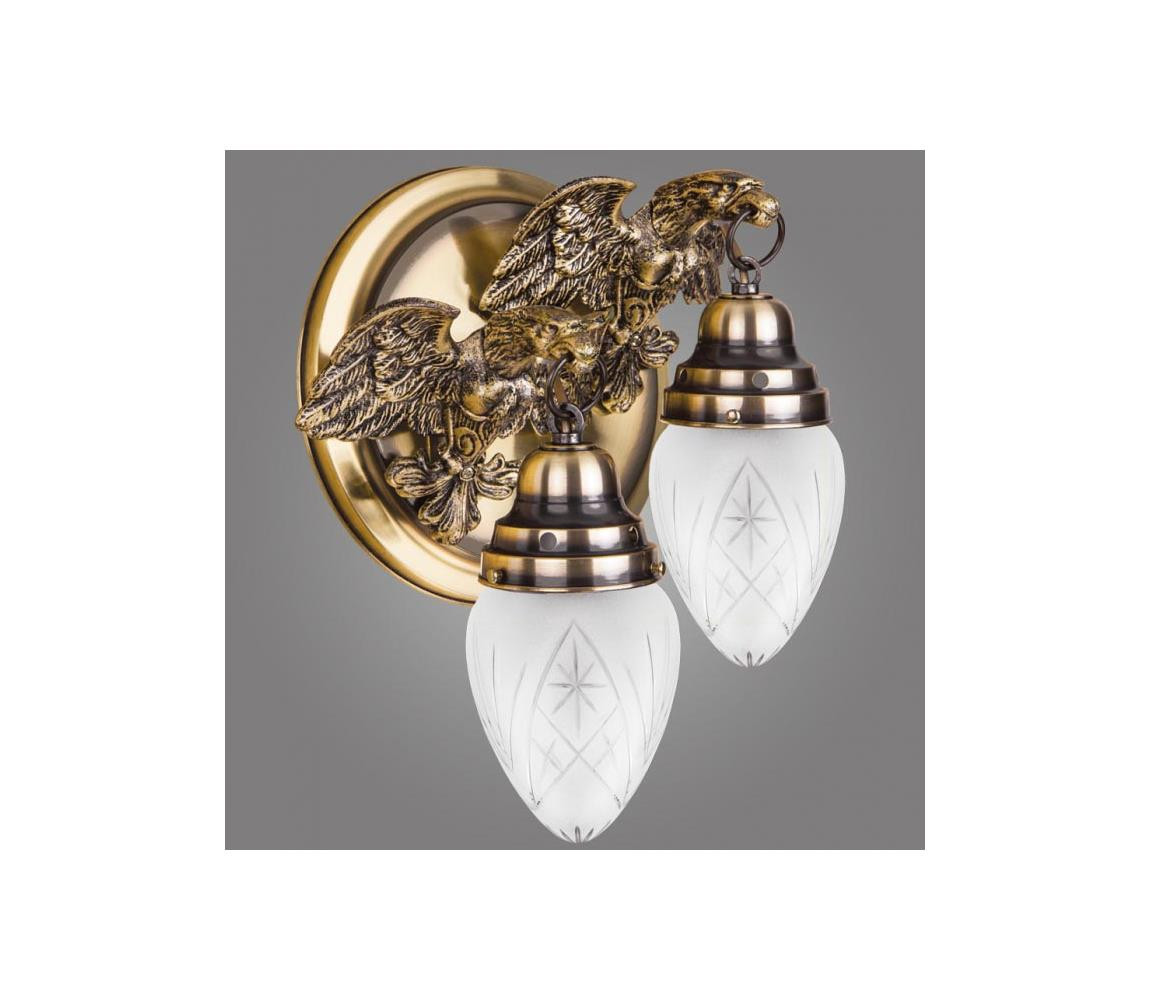 KEMAR Kemar OK60/2/P - Nástěnné svítidlo OURO EAGLE 2xE27/60W/230V