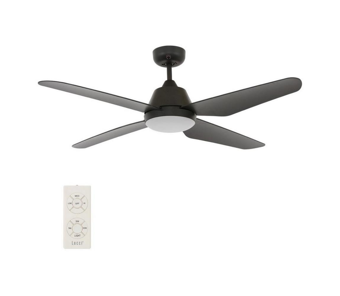 Lucci air Lucci Air 212998 - LED Stropní látor ARIA LED/18W/230V černá + DO