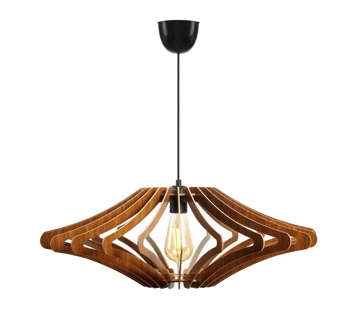 Lustr na lanku 1xE27/60W/230V hnědá pr. 59 cm