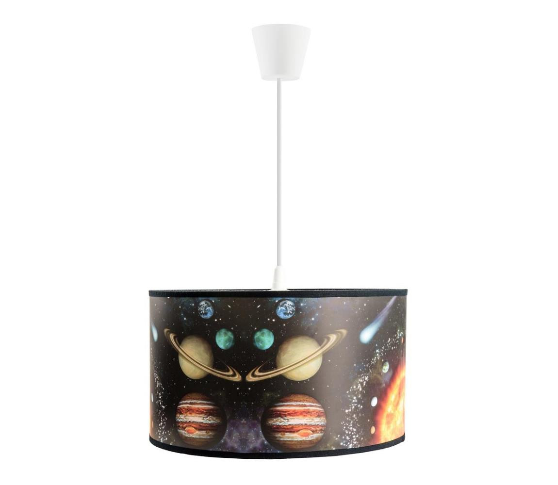 Dětský lustr na lanku SPACE 1xE27/60W/230V