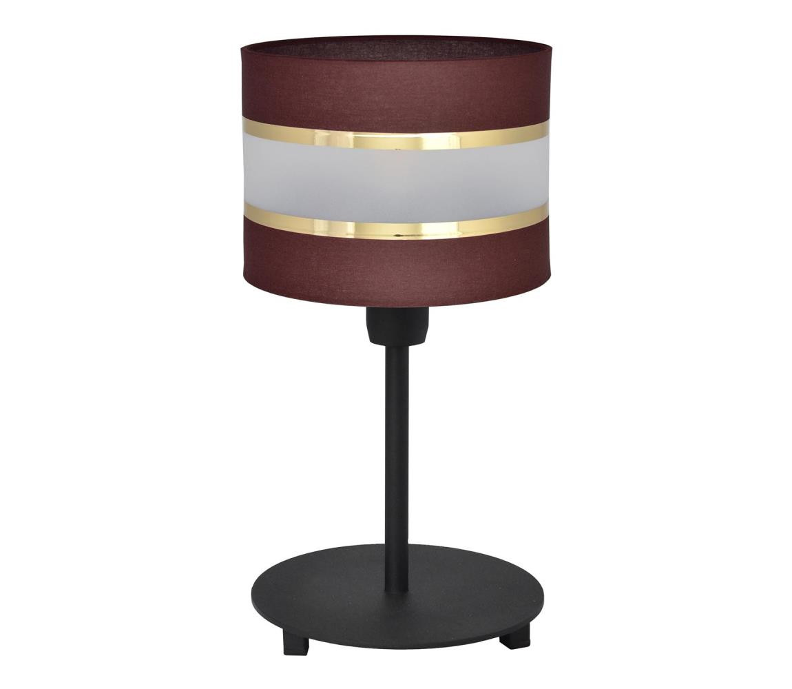 Stolní lampa HELEN 1xE27/15W/230V hnědá/černá/zlatá
