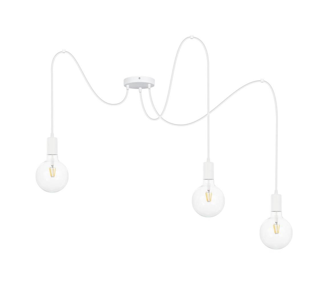 Lustr na lanku MIROS 3xE27/60W/230V pavouk bílá