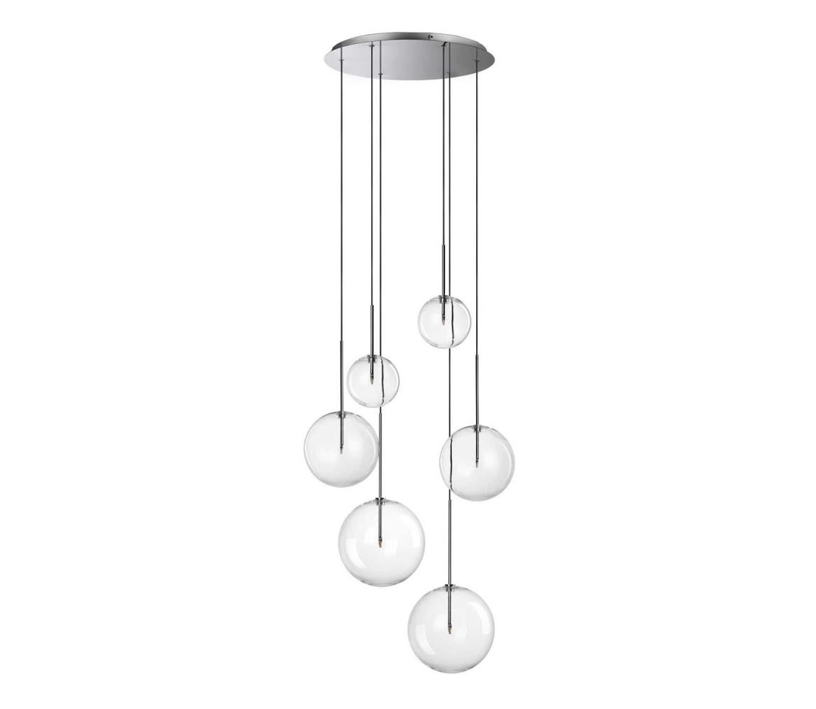 Ideal Lux Ideal Lux - LED Lustr na lanku EQUINOXE 6xG4/2W/230V pr. 65 cm chrom/čirá