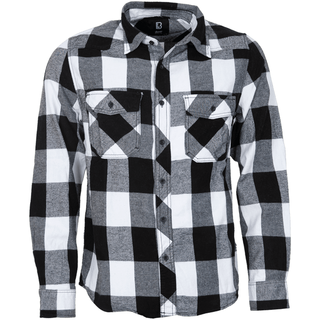 Brandit Košile Check Shirt bílá | černá S