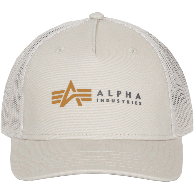 Alpha Industries Čepice  Baseball Label Trucker Cap jet stream white