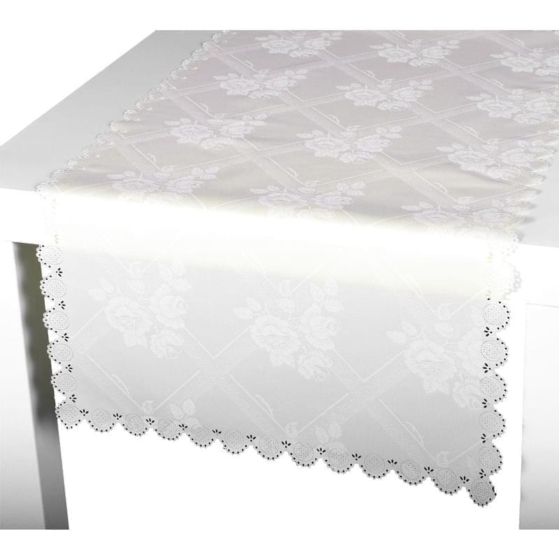 Ubrus s nešpínivou úpravou, Protiskluzový Kvítí, oranžový 35 x 85 cm