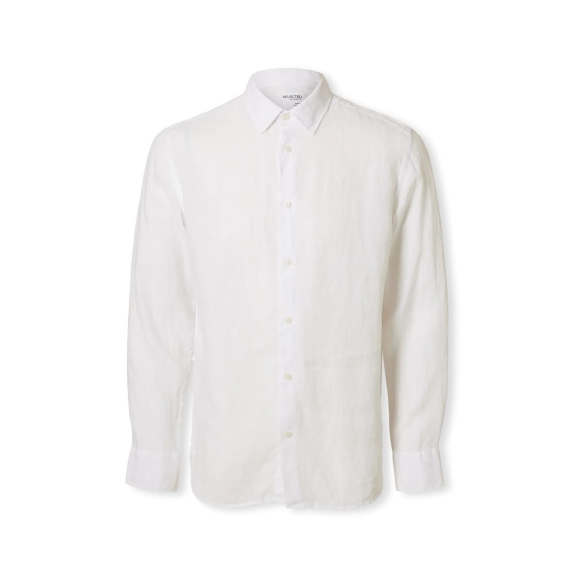 Selected  Regkylian-Linen Shirt - White  Bílá