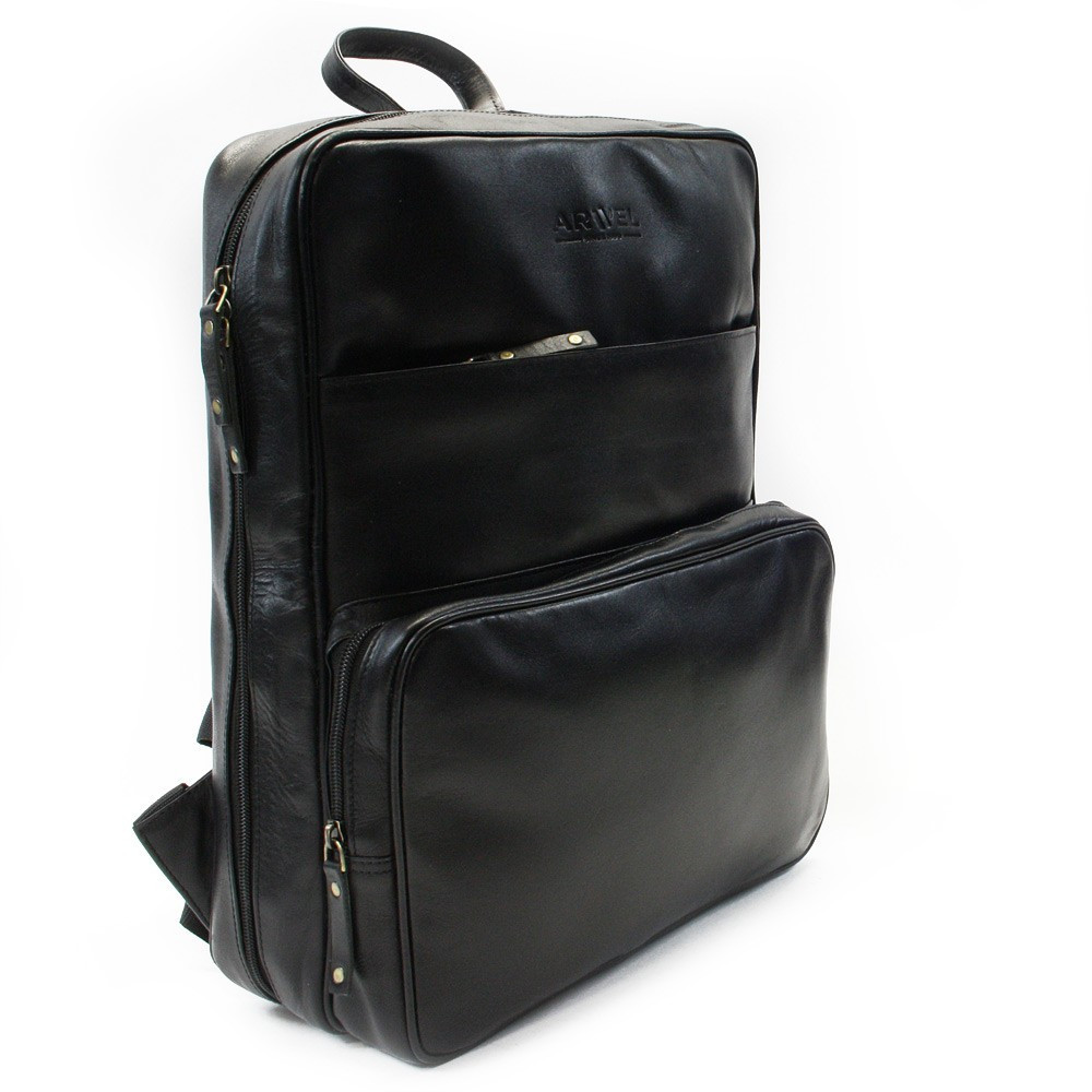 Kožený batoh Arwell 1550 - černý