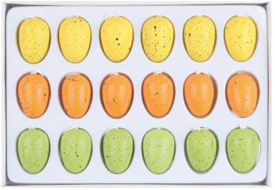 Anděl Dřevěné vajíčko na zavěšení - 2,5 cm - 18 ks v krabičce - 7366