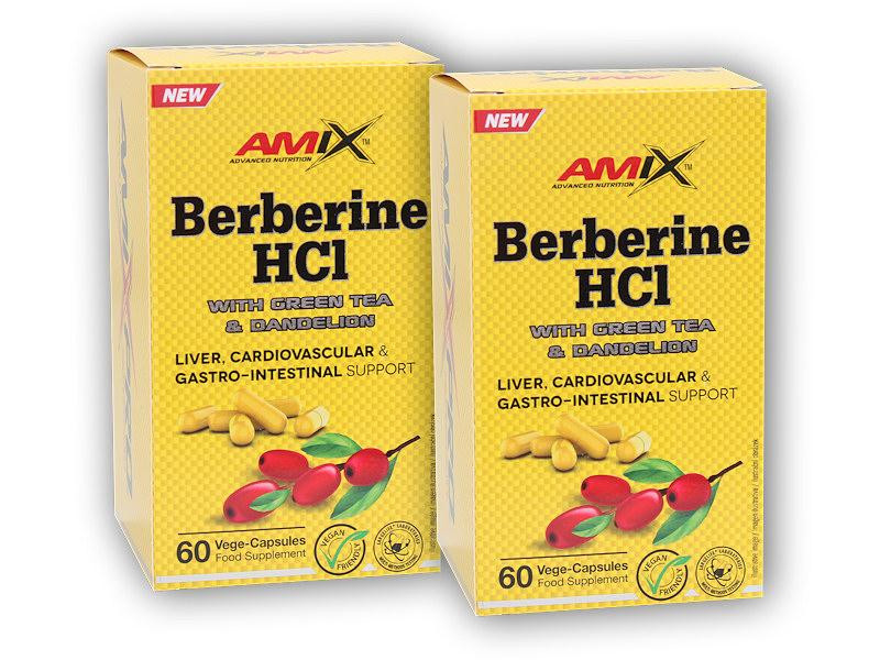 Amix 2x Berberine HCl + GreenTea Dandelion 60 kapslí