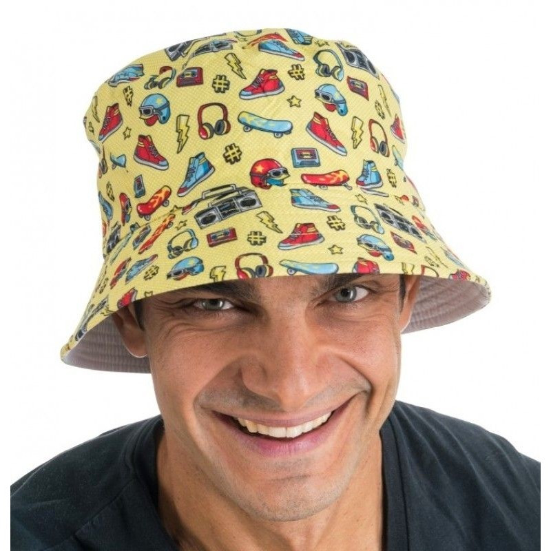 Klobouk žlutý bucket z 90. let
