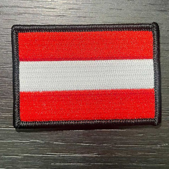 Workout Nášivka rakouské vlajky se suchým zipem 7 x 5 cm WOR483
