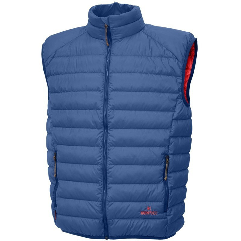 Warmpeace Pánská ultralehká péřová vesta Warmpeace Drake Majolica Blue