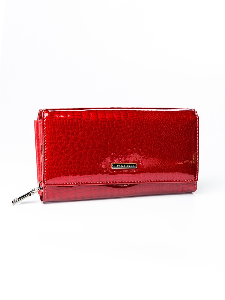 Módní kožená dámská peněženka na cvoček, červená