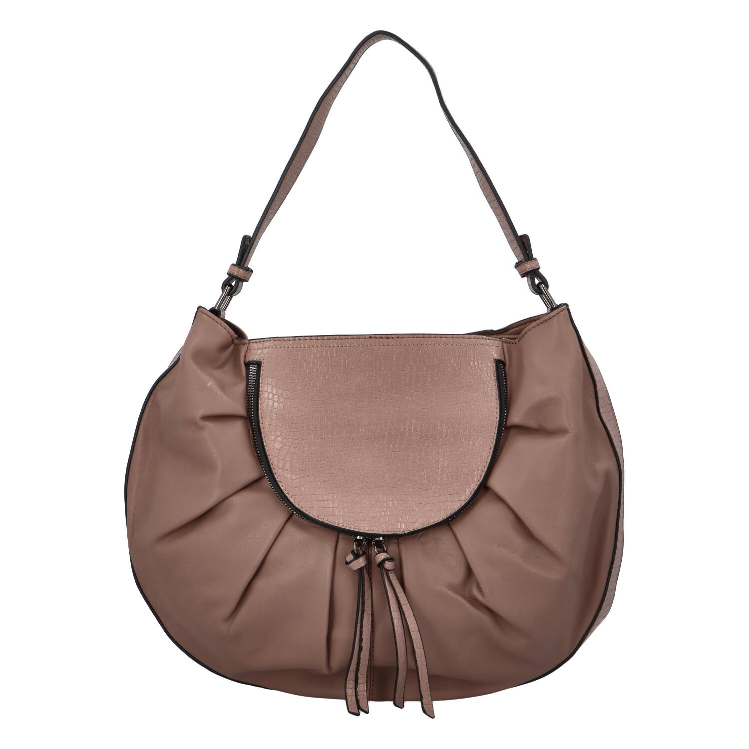 Stylová koženková kabelka Elin, růžová