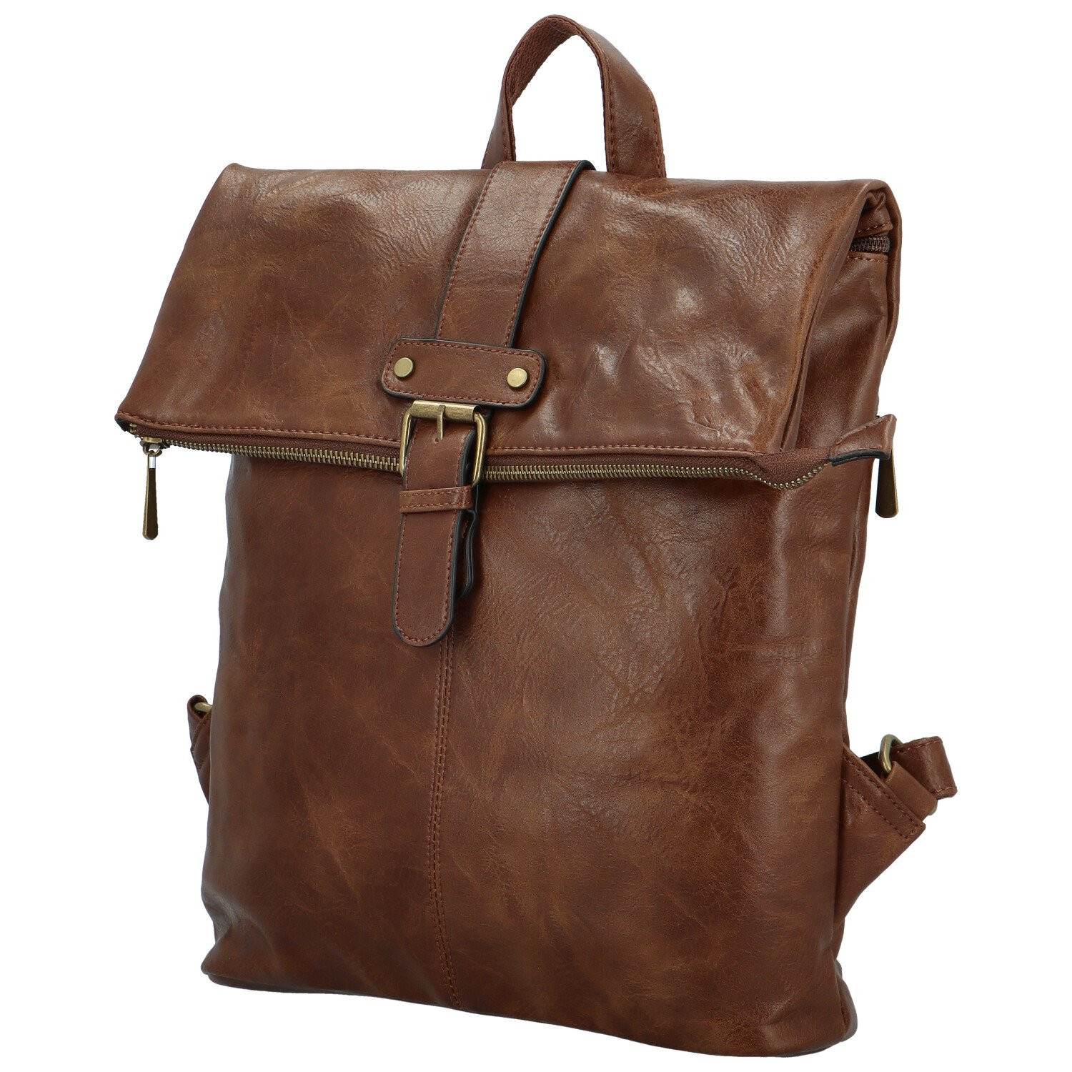 Stylový koženkový batoh Gohar, tmavě hnědý