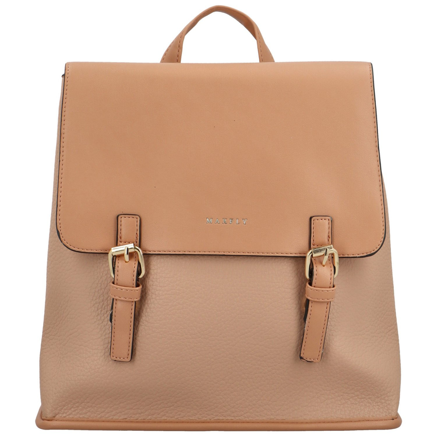 Módní dámský koženkový batoh MaxFly Kaila, růžový