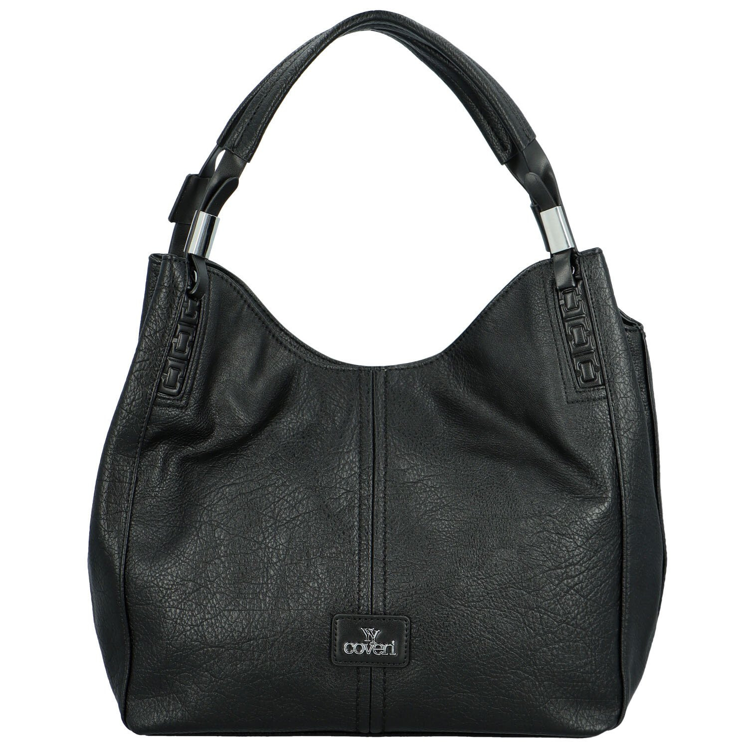 Trendy dámská koženková kabelka na rameno Darlen, černá