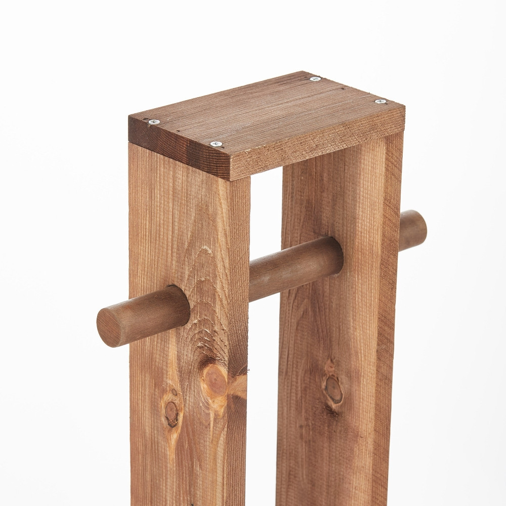 Dřevěný držák na toaletní papír, 61 x 14 x 8 cm