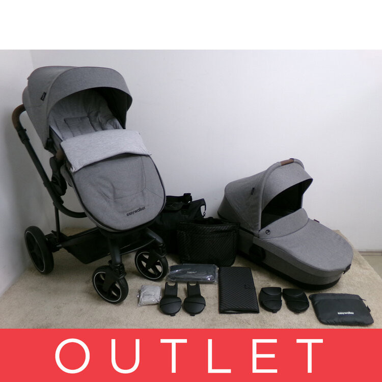 EASYWALKER Set XXL kočárek kombinovaný Harvey3 Exclusive Grey s příslušenstvím 2025