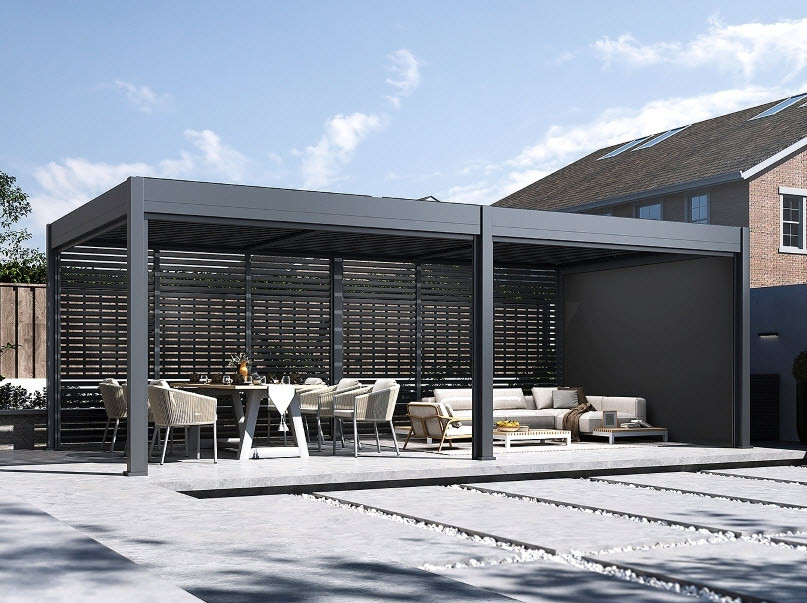 Bioklimatická pergola 7,2x3,6 m INTRO DUO Rojaplast