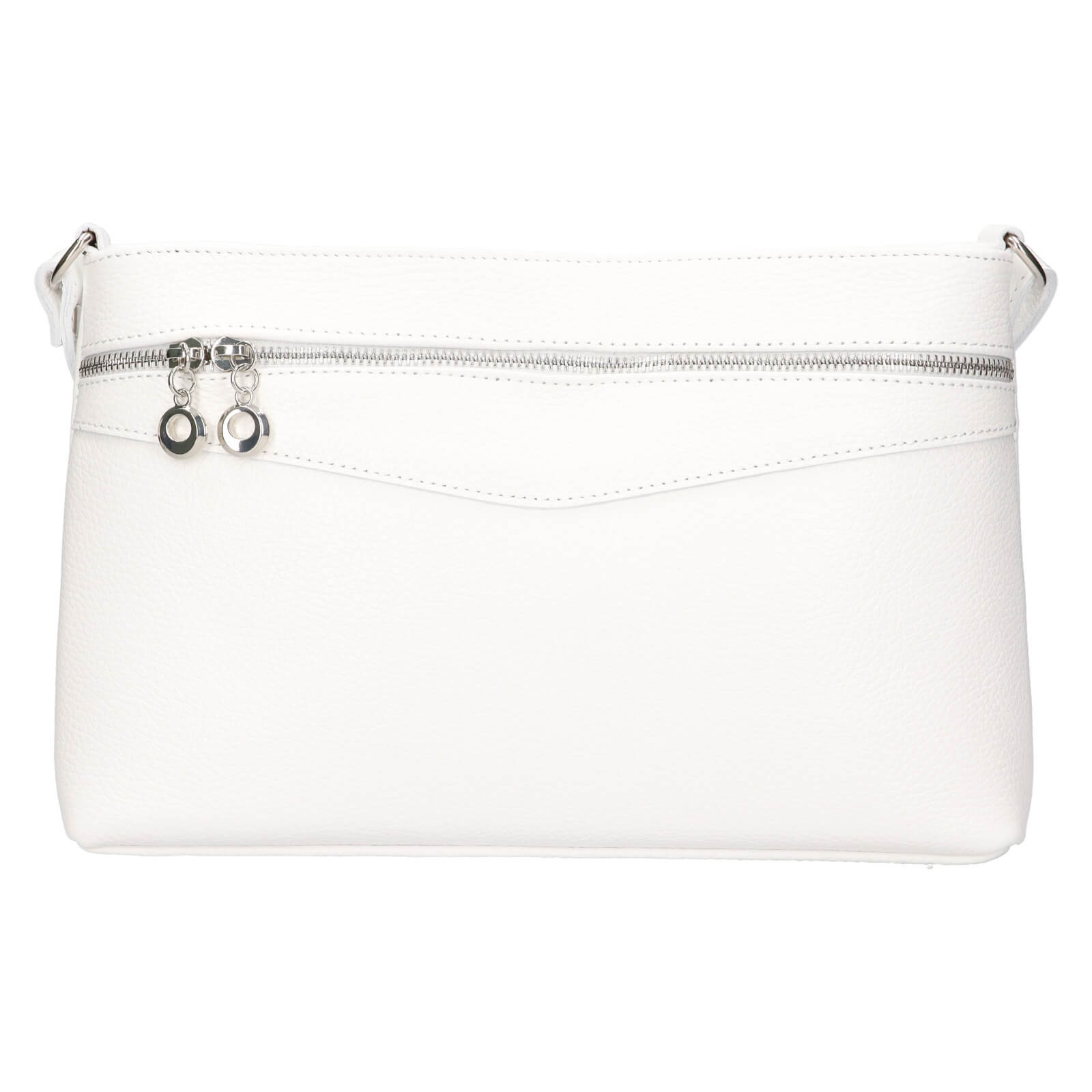 Dámská kožená crossbody kabelka Italia Benea - bílá