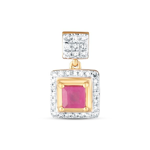 Přívěsek s rubínem 244-958-RU0623 1.65g