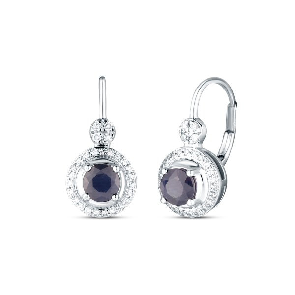 Náušnice se safírem 334-958-SA5753 3.75g