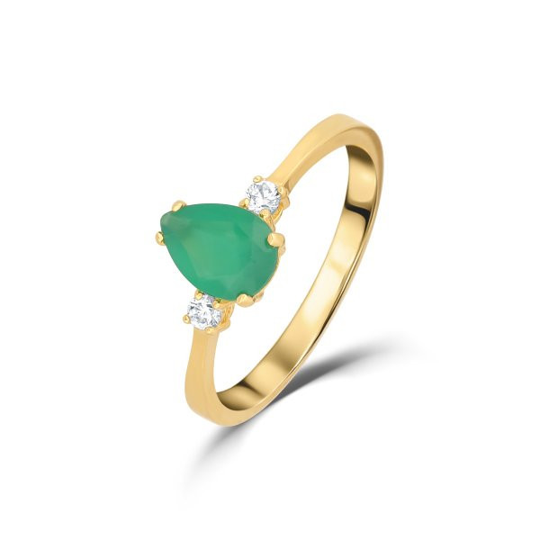 Prsten se syntetickými kameny 226-532-0447 52-1.90g