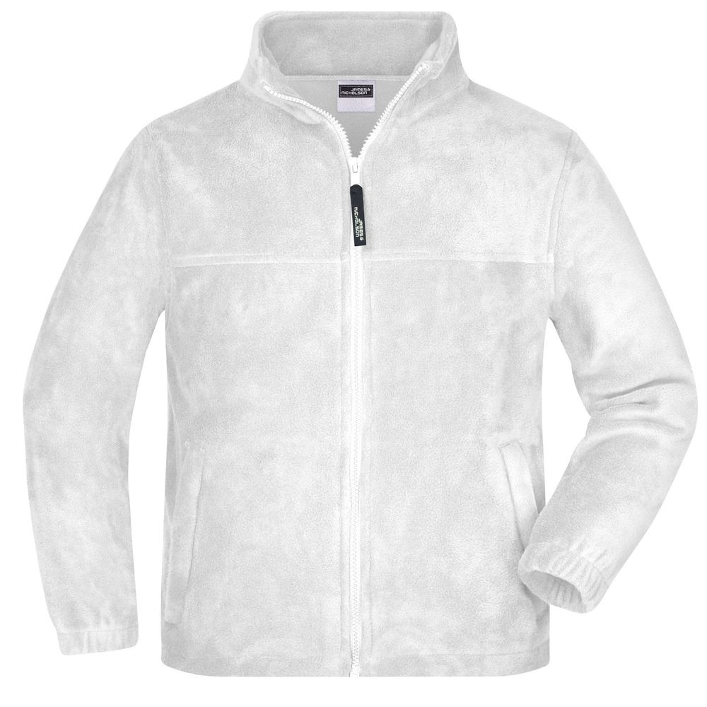 James & Nicholson (Daiber) Dětská fleece mikina JN044k - Bílá | XXL
