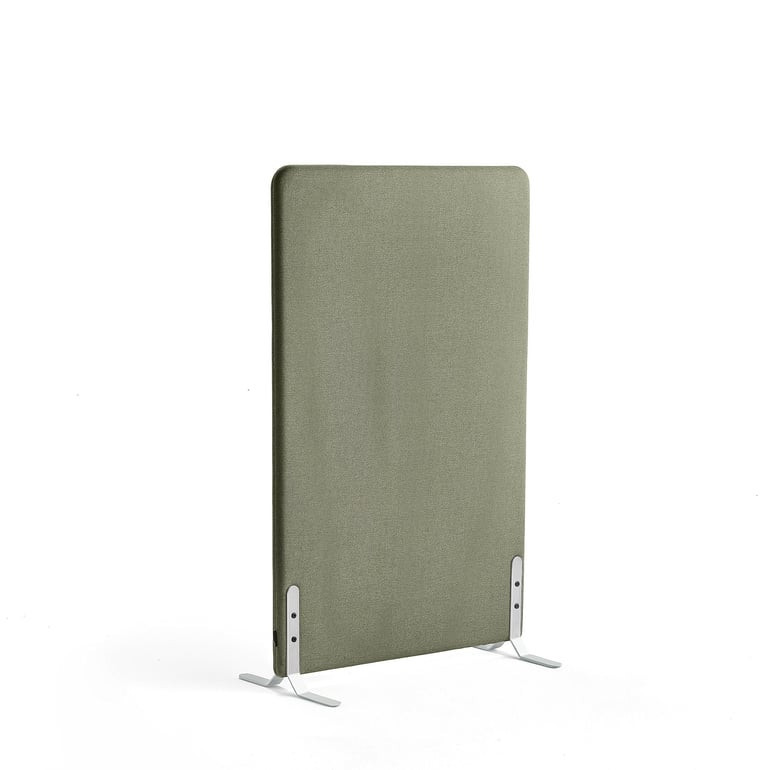 Paraván ZONE, 1360x800x46 mm, potah Rivet, bílé nohy, zelenomodrá