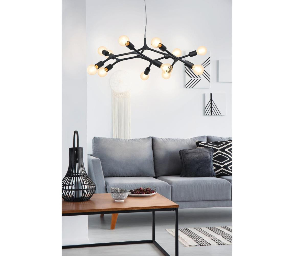 Eglo Eglo 98347 - Lustr na lanku BOCADELLA 12xE27/60W/230V