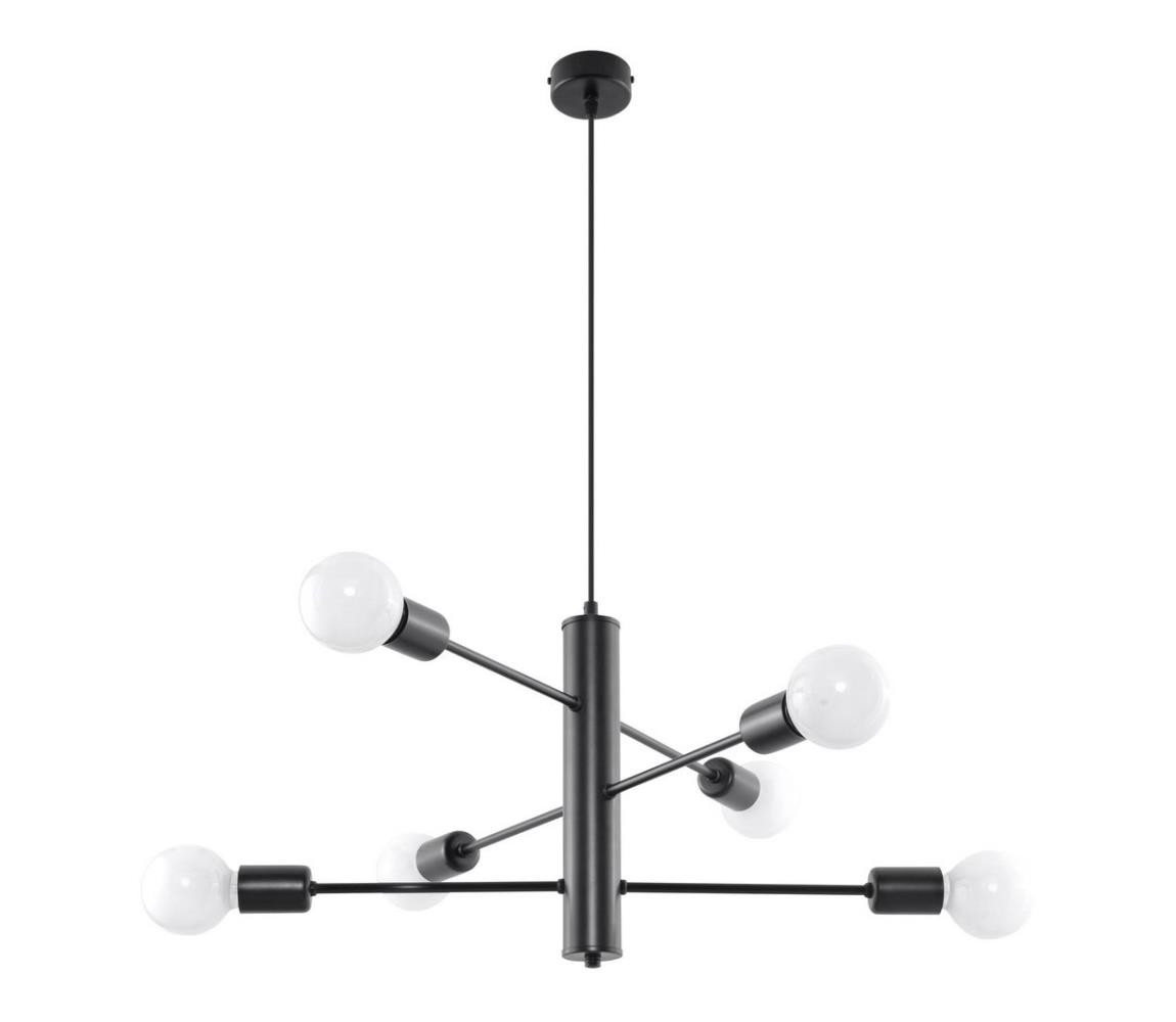 SL.0305 - Lustr na lanku DUOMO 6 6xE27/60W/230V černá