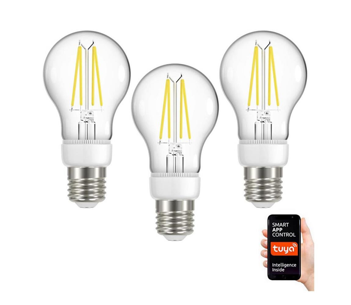 Neo  NEO 07713C-SADA 3x LED Stmívatelná žárovka NEO LITE E27/7W/230V Wi-Fi Tuya