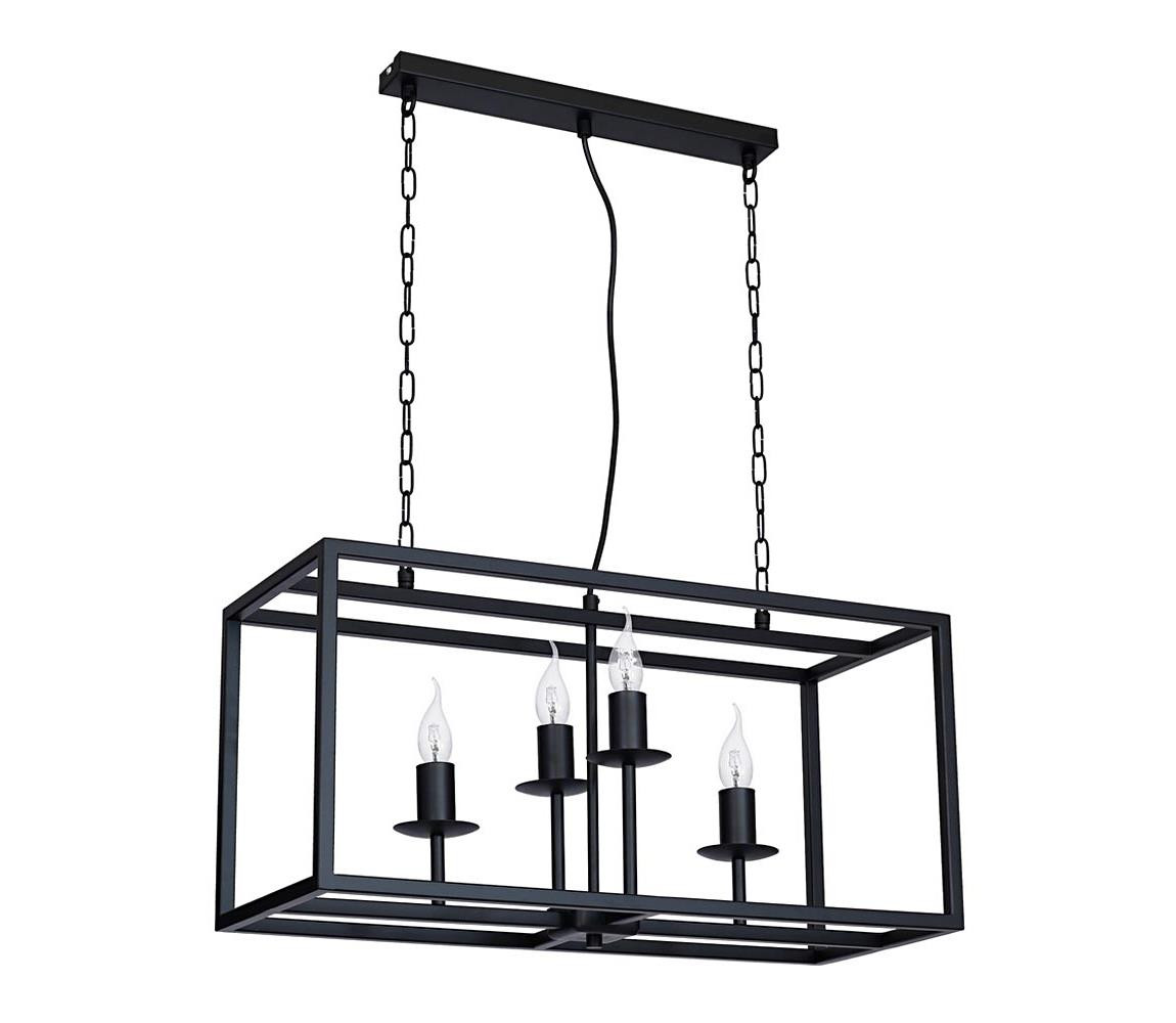 Lustr CARDIFF 4xE14/60W/230V černá