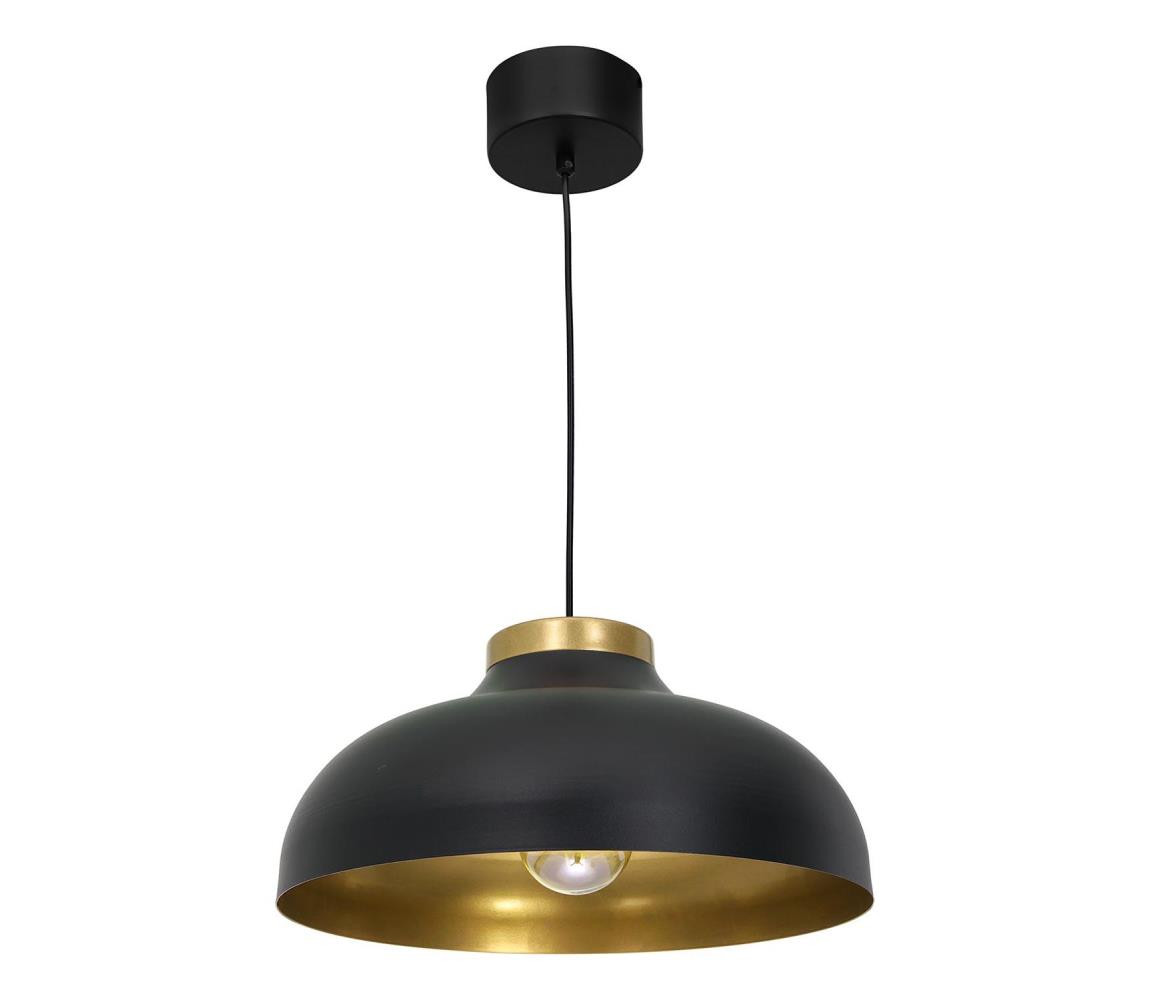 Lustr na lanku BASCA 1xE27/60W/230V černá/zlatá
