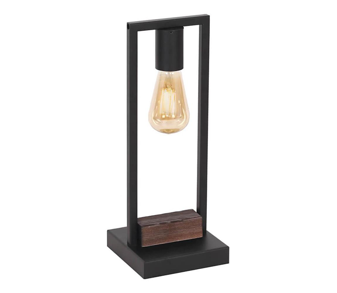 108004 - Stolní lampa HARD 1xE27/11W/230V dřevo/černá