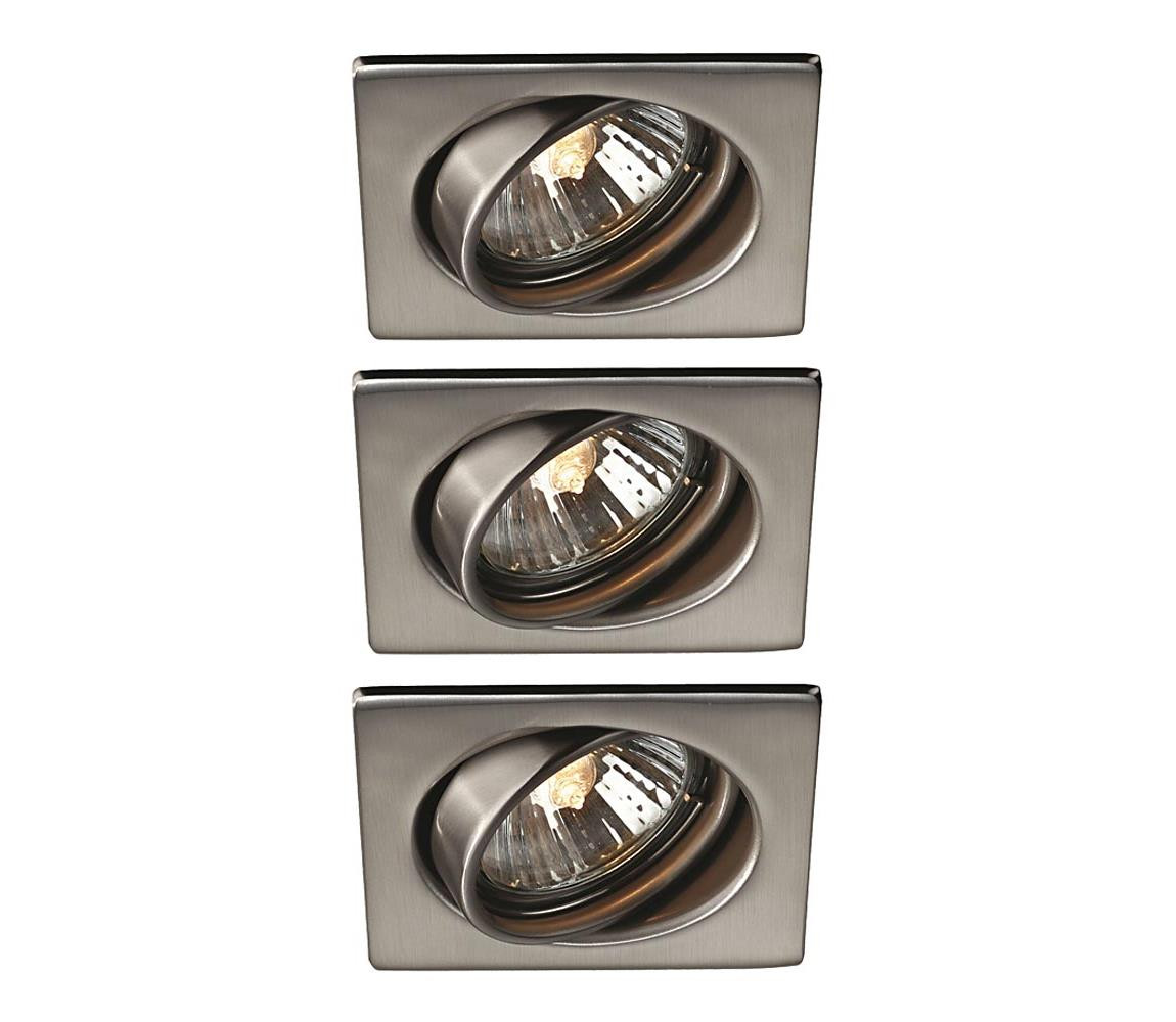 Philips Massive Philips Massive 59323/17/PN - SADA 3x Koupelnové svítidlo QUARTZ 1xGU10/50W/230V